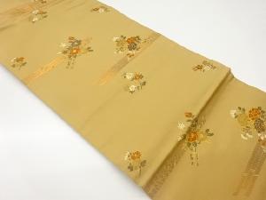 草花模様織出し名古屋帯